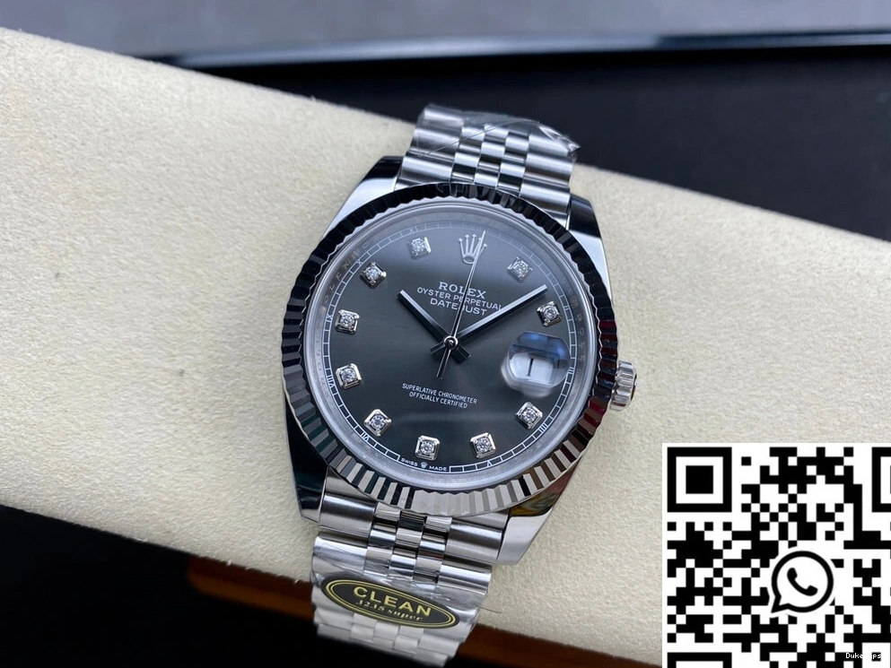 Dial Clean Rolex Diamond Datejust Factory Gray M126334-0006 0118